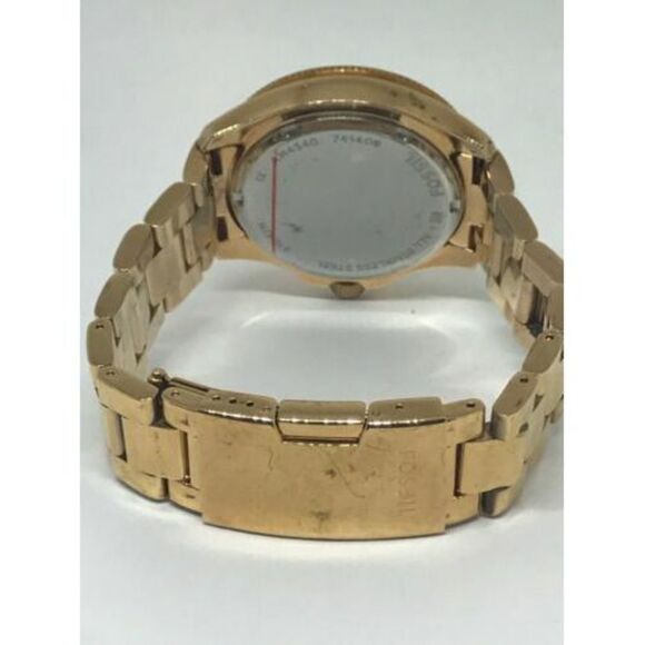 Fossil AM4540 Women's Watch Chronograph Green Dial Gold Stainless Steel D455 - Picture 6 of 7